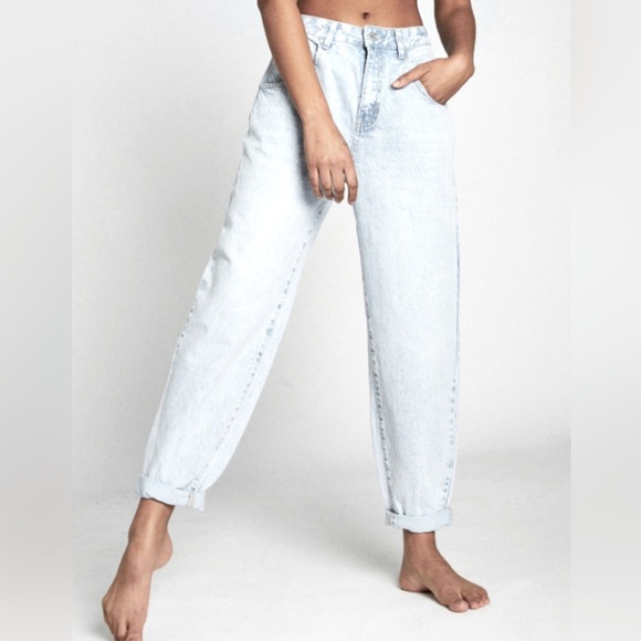Denim - Cotton On Slouch Mom Jean Size 8 -High Waist Slouchy Leg Authentic Vintage Fit